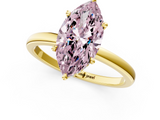 Yellow gold Fancy Pink Marquise  Solitaire Engagement Ring with Cathedral Band and Four-Prong Setting_22