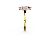 Yellow gold Fancy Pink Marquise  Solitaire Engagement Ring with Cathedral Band and Four-Prong Setting_23