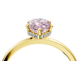 Yellow gold Fancy Pink Marquise  Solitaire Engagement Ring with Cathedral Band and Four-Prong Setting_25