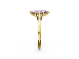 Yellow gold Fancy Pink Marquise  Solitaire Engagement Ring with Four-Prong Setting and Classic Band 3