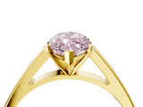 Yellow gold Fancy Pink Marquise  Solitaire Engagement Ring with Four-Prong Setting and Tapered Band_7