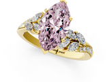 Yellow gold Fancy Pink Marquise  Solitaire Marquise Twist Band with Six-Prong Setting_74