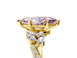 Yellow gold Fancy Pink Marquise  Solitaire Marquise Twist Band with Six-Prong Setting_78