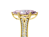 Yellow gold Fancy Pink Marquise  Solitaire Pave Split Shank Engagement Ring with Six-Prong Setting_37