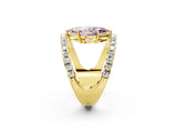 Yellow gold Fancy Pink Marquise  Solitaire Split Shank Pave Diamond Ring_51
