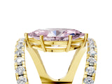Yellow gold Fancy Pink Marquise  Solitaire Split Shank Pave Diamond Ring_54