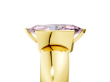 Yellow gold Fancy Pink Marquise  Solitaire Tension Set Diamond Ring with Wide Band_25