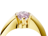 Yellow gold Fancy Pink Marquise  Solitaire Tension Set Diamond Ring_24