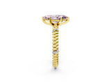 Yellow gold Fancy Pink Marquise  Solitaire Twisted Band Prong Set Engagement Ring_63