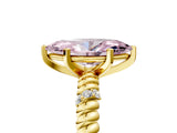 Yellow gold Fancy Pink Marquise  Solitaire Twisted Band Prong Set Engagement Ring_66