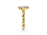 Yellow gold Fancy Pink Marquise  Solitaire Twisted Band with Pavé Accents and Four-Prong Setting_23