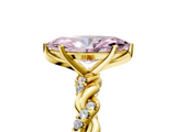 Yellow gold Fancy Pink Marquise  Solitaire Twisted Band with Pavé Accents and Four-Prong Setting_26