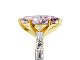 Yellow gold Fancy Pink Marquise  Solitaire with Side Baguettes and Channel Set Band_63