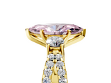 Yellow gold Fancy Pink Marquise  Three-Stone Diamond Ring with Pavé Split Shank and Four-Prong Setting_68