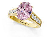 Yellow gold Fancy Pink Oval  Brilliant Channel-Set Solitaire Ring with Four-Prong Setting_21