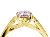 Yellow gold Fancy Pink Oval Cut Cut Pave Split Shank Engagement Ring with Four-Prong Setting_4