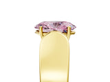 Yellow gold Fancy Pink Oval Cut Diamond Channel Set Solitaire Ring with Four-Prong Setting_41