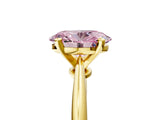 Yellow gold Fancy Pink Oval Cut Diamond Solitaire Engagement Ring with Classic Band and Four-Prong Setting_17