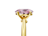 Yellow gold Fancy Pink Oval Cut Diamond Solitaire Engagement Ring with Classic Band and Four-Prong Setting_41
