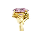 Yellow gold Fancy Pink Oval Cut Diamond Solitaire Ring with Twist Band and Four-Prong Setting_62
