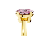 Yellow gold Fancy Pink Oval  Cut Solitaire Ring with Four-Prong Setting and Classic Band_49