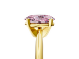 Yellow gold Fancy Pink Oval  Cut Solitaire Ring with Four-Prong Setting on a Classic Band_69