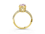 Yellow gold Fancy Pink Oval Cut Solitaire Split Shank Pave Diamond Engagement Ring with Four-Prong Setting_27