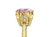 Yellow gold Fancy Pink Oval Cut Solitaire Split Shank Pave Diamond Engagement Ring with Four-Prong Setting_29