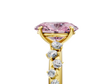 Yellow gold Fancy Pink Oval  Diamond Cluster Prong-Set Solitaire Ring_29