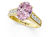 Yellow gold Fancy Pink Oval  Solitaire Channel-Set Diamond Engagement Ring with Four-Prong Setting_33
