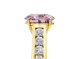 Yellow gold Fancy Pink Oval  Solitaire Channel-Set Diamond Engagement Ring with Four-Prong Setting_37