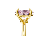 Yellow gold Fancy Pink Oval  Solitaire Diamond Ring with 4-Prong Setting on a Classic Band_8