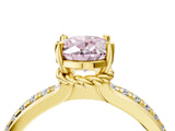 Yellow gold Fancy Pink Oval  Solitaire Diamond Ring with Channel Set Band and Six-Prong Setting_52