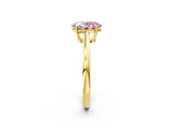 Yellow gold Fancy Pink Oval  Solitaire Diamond Ring with Split Shank and Four-Prong Setting_14