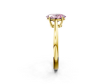 Yellow gold Fancy Pink Oval  Solitaire Diamond Ring with Split Shank and Four-Prong Setting_22
