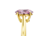 Yellow gold Fancy Pink Oval  Solitaire Diamond Ring with Split Shank and Four-Prong Setting_25