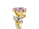 Yellow gold Fancy Pink Oval  Solitaire Marquise Twist Band with Six-Prong Setting_81