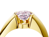 Yellow gold Fancy Pink Oval  Solitaire Tension Set Diamond Ring_24