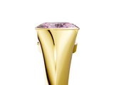 Yellow gold Fancy Pink Oval  Solitaire Tension Set Diamond Ring_25