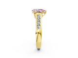 Yellow gold Fancy Pink Pear  Brilliant Channel-Set Solitaire Ring with Four-Prong Setting_22