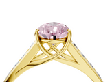 Yellow gold Fancy Pink Pear  Brilliant Channel-Set Solitaire Ring with Four-Prong Setting_24