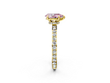 Yellow gold Fancy Pink Pear  Brilliant Pavé Band Solitaire with Four-Prong Setting_55