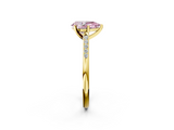 Yellow gold Fancy Pink Pear  Cut Channel Set Solitaire Engagement Ring with Four-Prong Setting_184