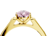 Yellow gold Fancy Pink Pear  Cut Channel Set Solitaire Engagement Ring with Four-Prong Setting_186