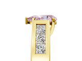 Yellow gold Fancy Pink Pear Cut Cut Channel Set Solitaire Ring with Four-Prong Setting_5