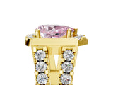 Yellow gold Fancy Pink Pear Cut Cut Halo Split Shank Prong Set Ring_5