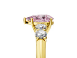 Yellow gold Fancy Pink Pear  Cut Diamond Five-Stone Prong Set White Gold Ring_36