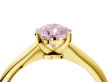 Yellow gold Fancy Pink Pear Cut Diamond Solitaire Engagement Ring with Classic Band and Four-Prong Setting_28