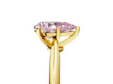 Yellow gold Fancy Pink Pear Cut Diamond Solitaire Engagement Ring with Classic Band and Four-Prong Setting_29