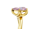Yellow gold Fancy Pink Pear Cut Diamond Solitaire Engagement Ring with Four-Prong Setting and Classic Band_25